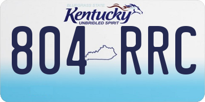 KY license plate 804RRC