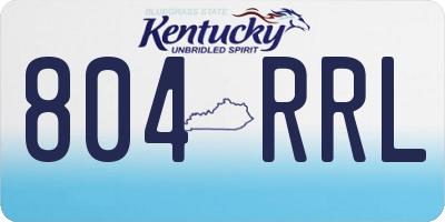 KY license plate 804RRL