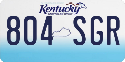 KY license plate 804SGR