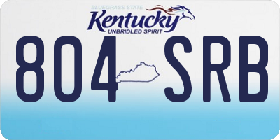 KY license plate 804SRB