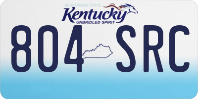 KY license plate 804SRC
