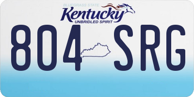 KY license plate 804SRG