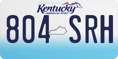 KY license plate 804SRH