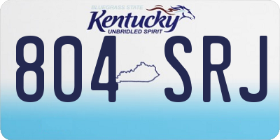 KY license plate 804SRJ