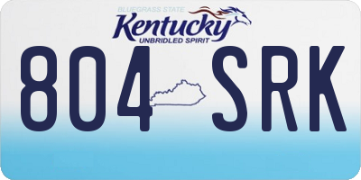 KY license plate 804SRK