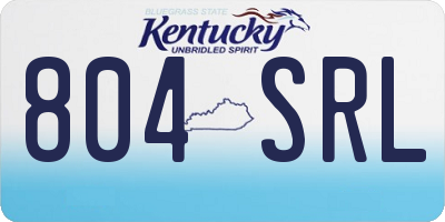 KY license plate 804SRL