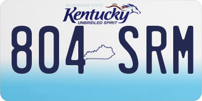 KY license plate 804SRM