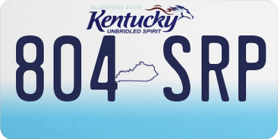 KY license plate 804SRP