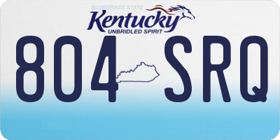KY license plate 804SRQ