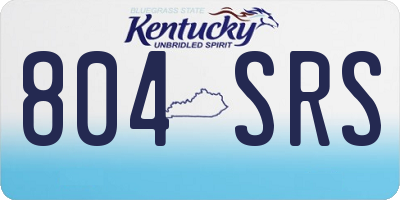 KY license plate 804SRS
