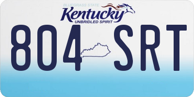 KY license plate 804SRT