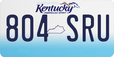 KY license plate 804SRU