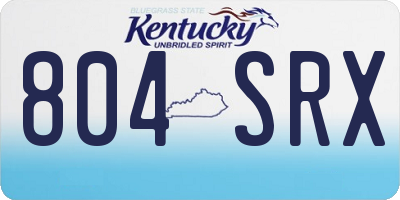 KY license plate 804SRX
