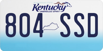 KY license plate 804SSD