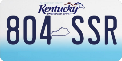 KY license plate 804SSR