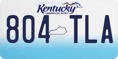 KY license plate 804TLA