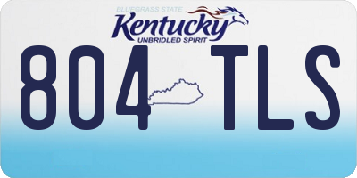 KY license plate 804TLS