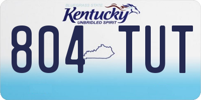 KY license plate 804TUT