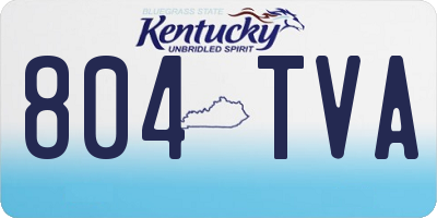 KY license plate 804TVA