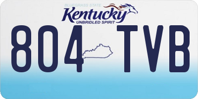 KY license plate 804TVB