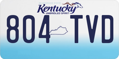 KY license plate 804TVD