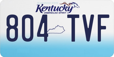 KY license plate 804TVF