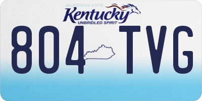 KY license plate 804TVG