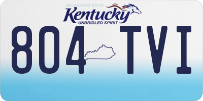 KY license plate 804TVI