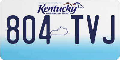 KY license plate 804TVJ