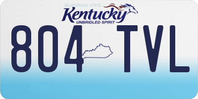 KY license plate 804TVL