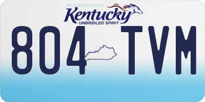 KY license plate 804TVM