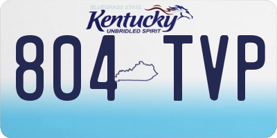 KY license plate 804TVP