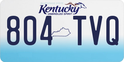 KY license plate 804TVQ