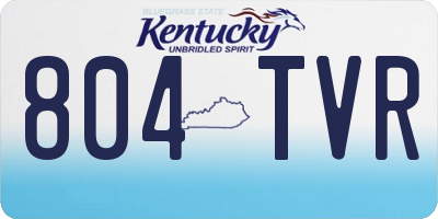 KY license plate 804TVR