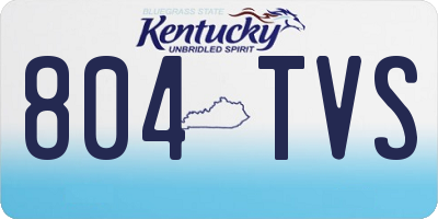 KY license plate 804TVS
