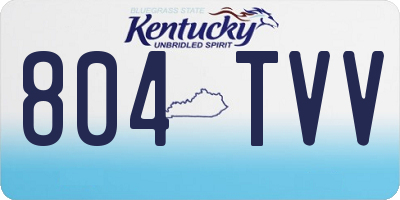 KY license plate 804TVV