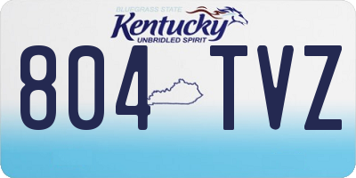 KY license plate 804TVZ