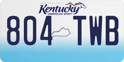 KY license plate 804TWB