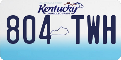 KY license plate 804TWH