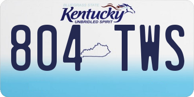 KY license plate 804TWS