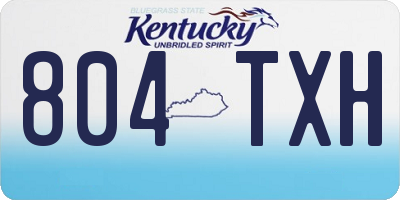 KY license plate 804TXH