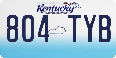 KY license plate 804TYB