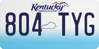 KY license plate 804TYG