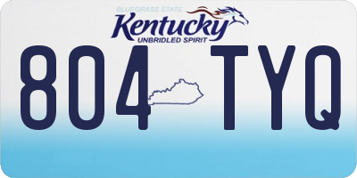 KY license plate 804TYQ