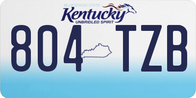 KY license plate 804TZB
