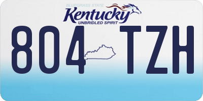 KY license plate 804TZH