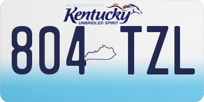 KY license plate 804TZL