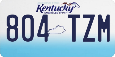 KY license plate 804TZM