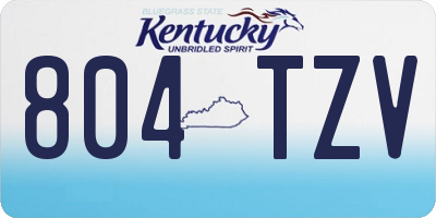 KY license plate 804TZV