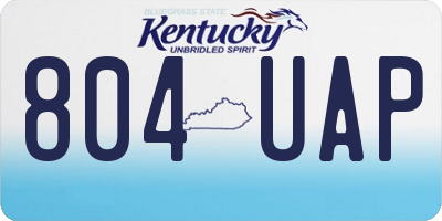 KY license plate 804UAP